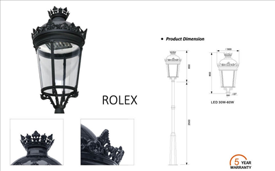Đèn Led sân vườn Rolex